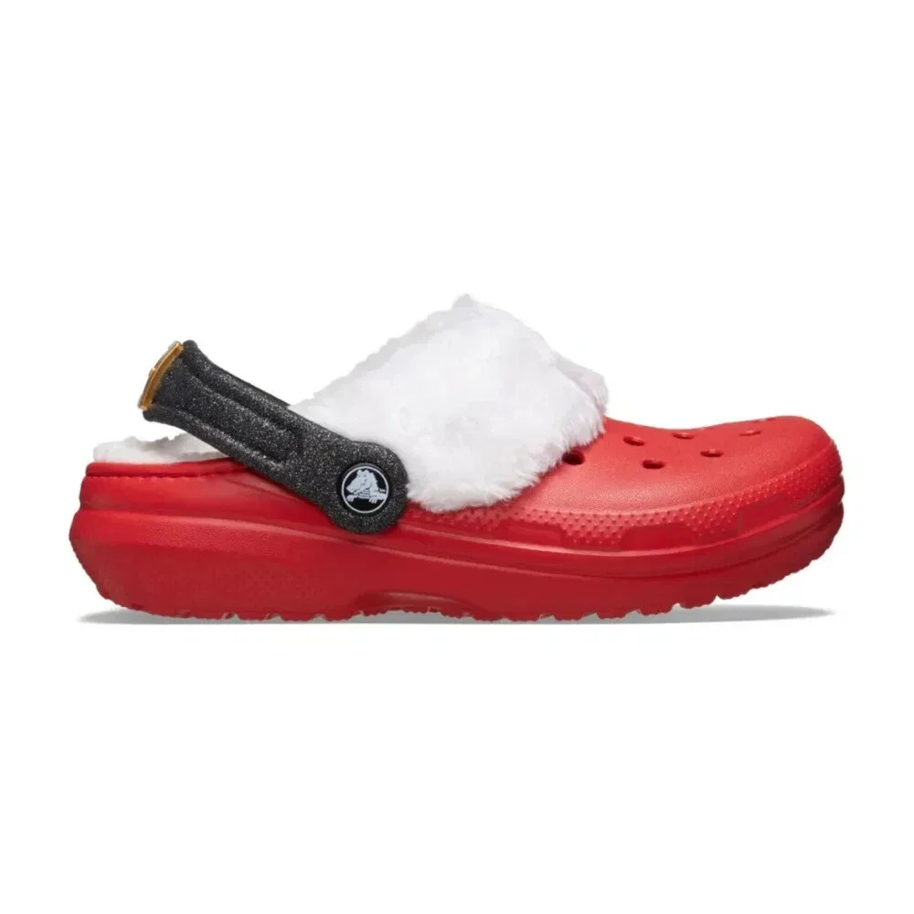 Crocs Classic Lined Santa 210932-6WE Clogs Toddler Red White Lifestyle KFC708